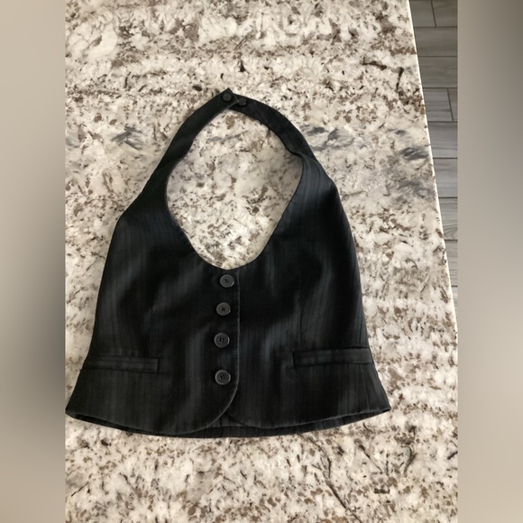 Express Design Studio Tops - Express Design Studio, S, Black Crop Vest